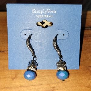 Simply Vera Vera Wang blue & rhinestone Earrings